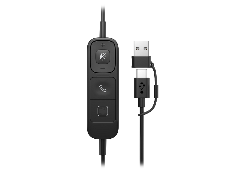 HP Poly Mission 415 USB Headset_Connector_Monaural_Classic_Foam_Catalog_TransparentBG_OFF_Front_6020350