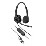 HP Poly Mission 425 USB Headset_Stereo_Catalog_TransparentBG_Spill_OFF_FrontRight_5799003